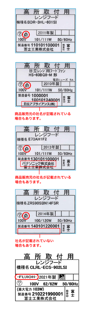 よくわかる機種の調べ方